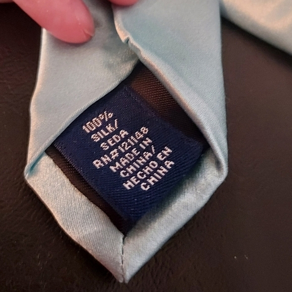 Tailored Culture Stafford Light Blue Tie 100% Silk - Picture 6 of 6
